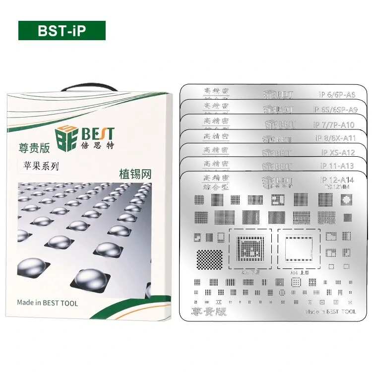 Apple iPhone Repair Tool Kit - 7PCS Tin Planting Net Set for Mobile Phone