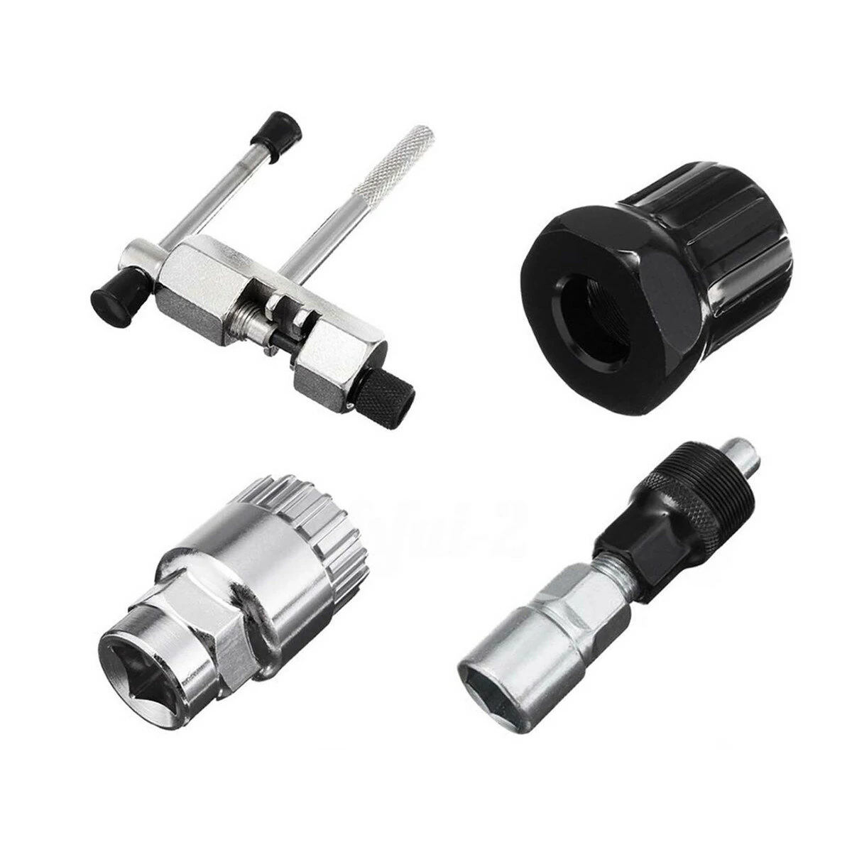 4 Pcs Bicycle Repair Tool Set - Chain & Crank Wheel Remover Axle Tools