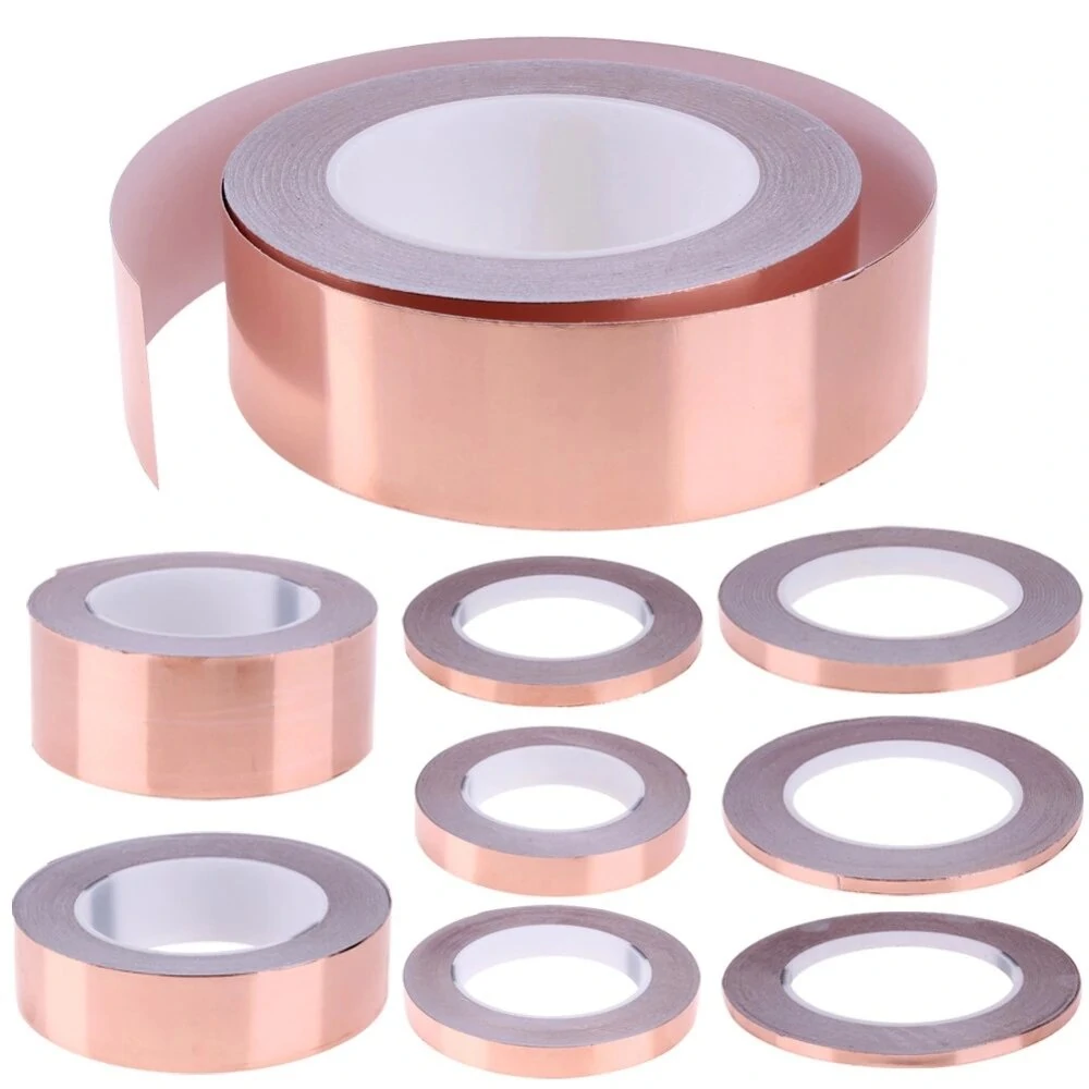 Copper Tape Snail Adhesive - 20M EMI Shielding Conductive Foil for Circuits & Repair
