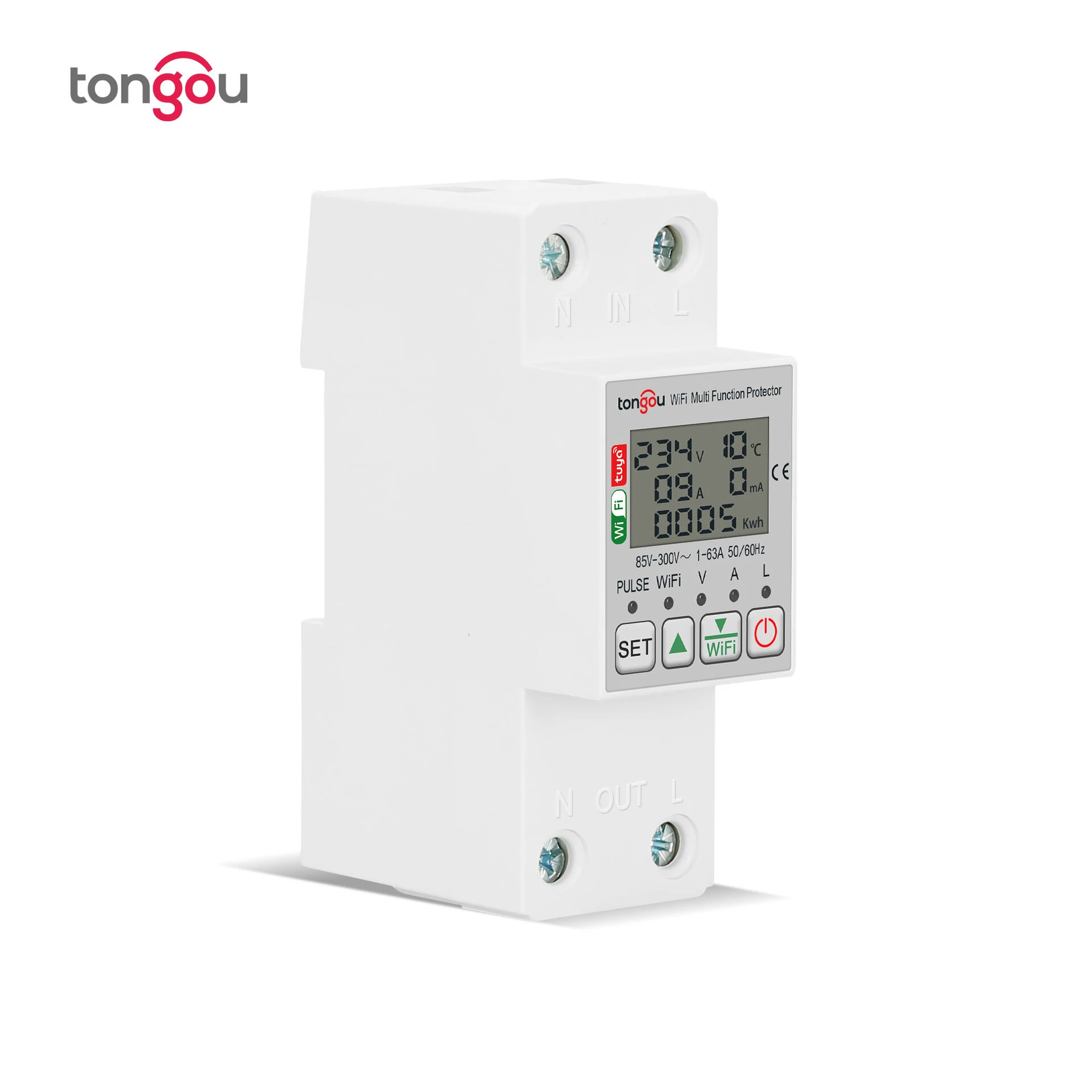 WiFi Smart Electric Meter - Home Energy Monitor with Remote Control & Real-Time Display