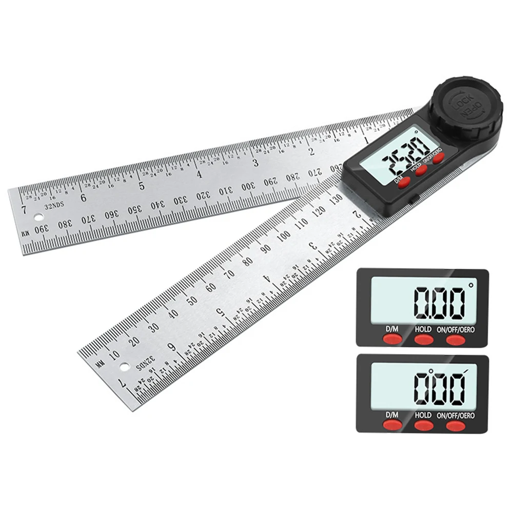360 Degree Digital Protractor | 200mm & 300mm Stainless Steel Angle Ruler Inclinometer