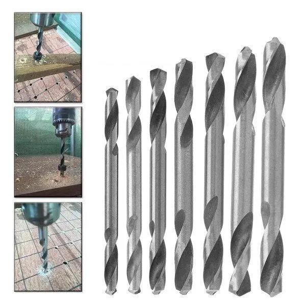 10pcs HSS Double Head Twist Drill Bits | 3.2-5.2mm Straight Shank Set