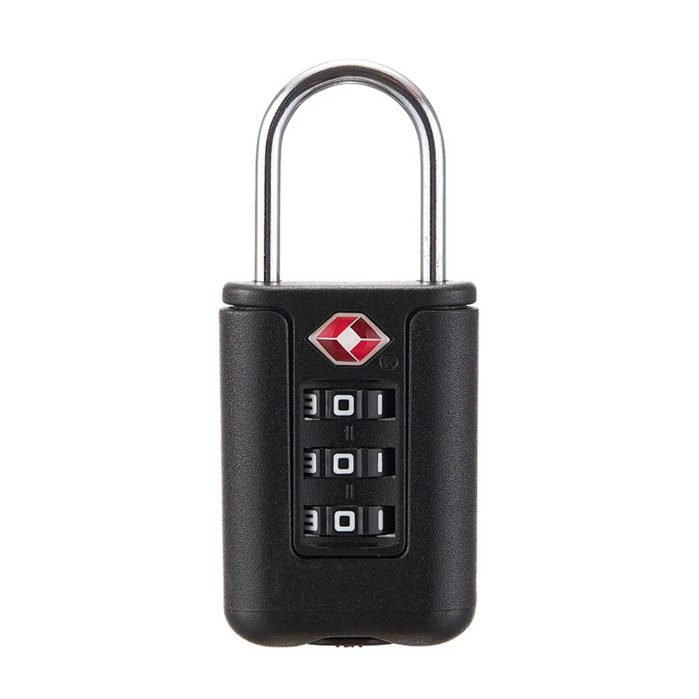 TSA Approved Custom Password Lock - 66mm Black Stainless Steel for Luggage & Cabinets