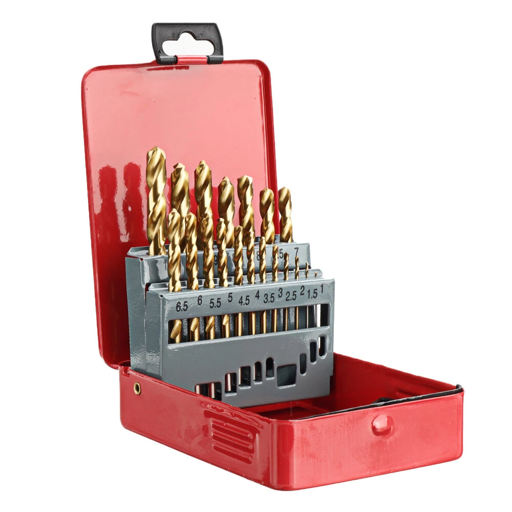 Drillpro DB-TD13 M35 Cobalt Drill Bit Set | Titanium Coating | for Stainless Steel Metal Wood