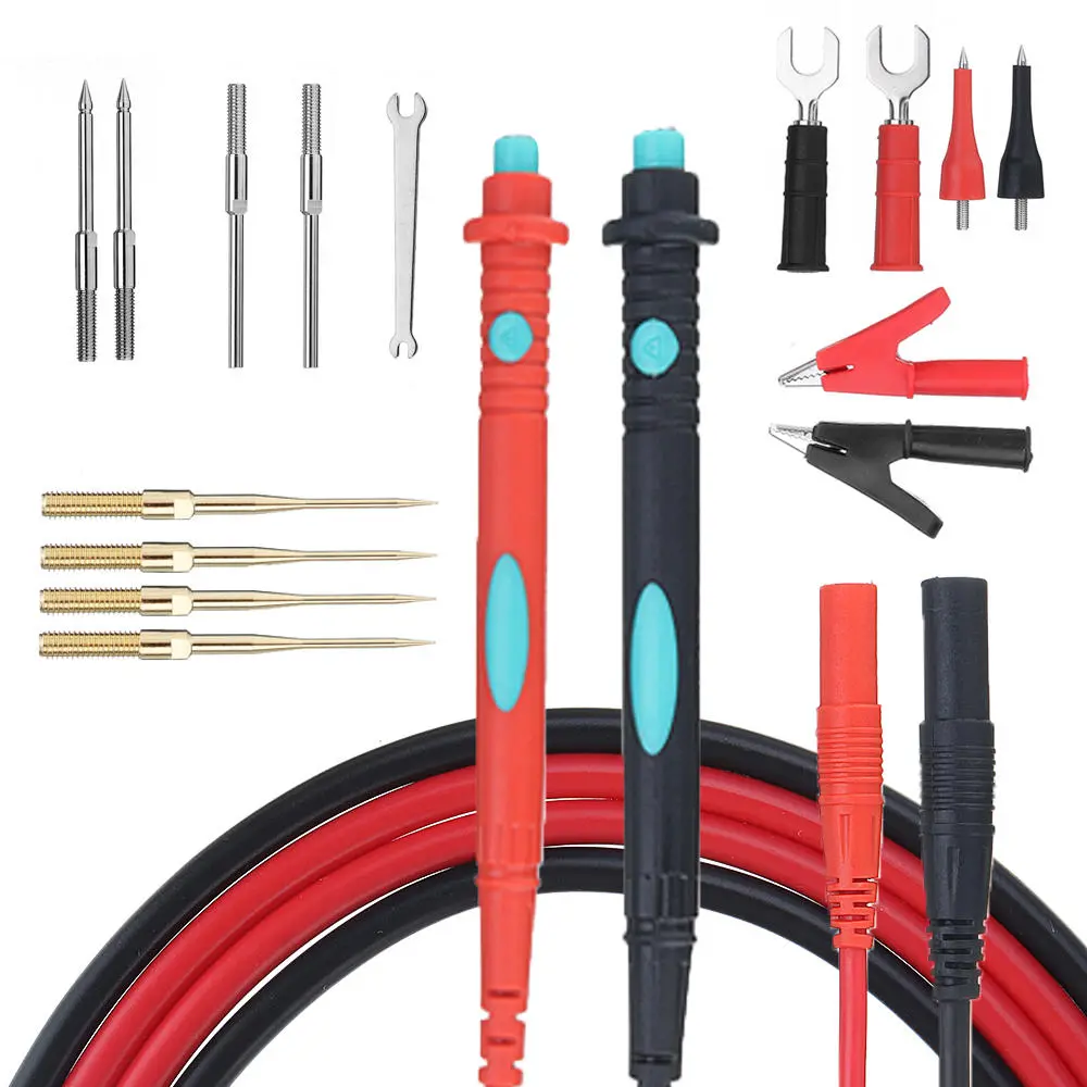 ML1608-18P-1 Electric Meter Test Pen | 2-Pack Needle Tip Probe for Multimeter Leads