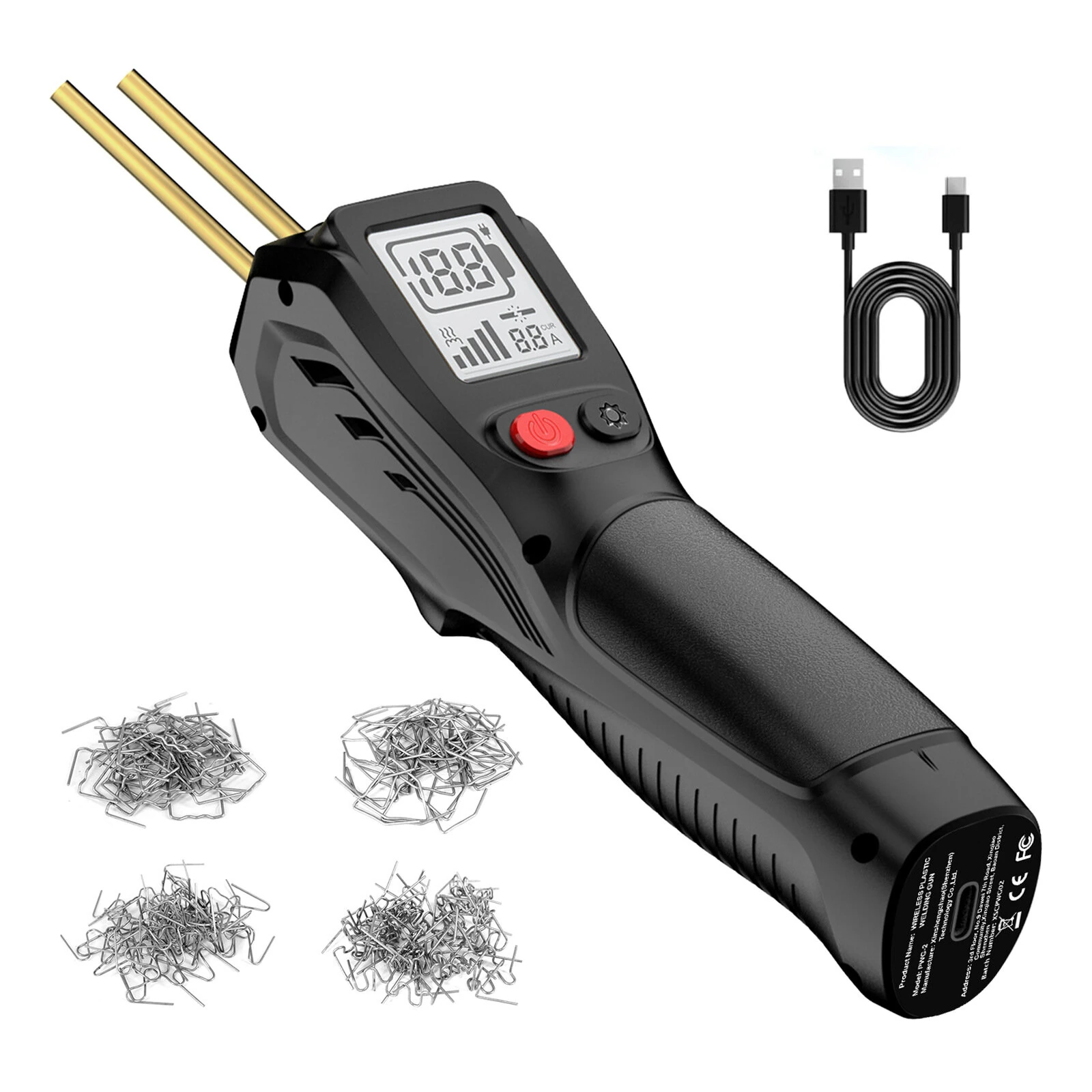 PWG-2 Portable Plastic Welder - 500W Rechargeable 3.7V 5000mAh - Fast Heating Multi-Purpose Tool