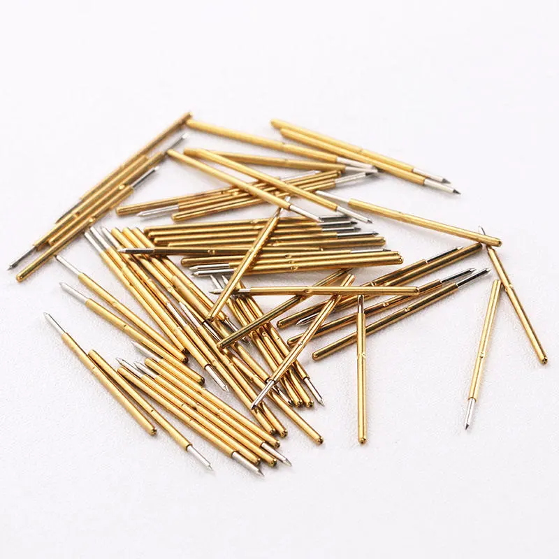 P50-B Nickel Plated Test Probe | 16.35mm Spring Detection Pogo Pin | 100 Pcs for Home Test Tools