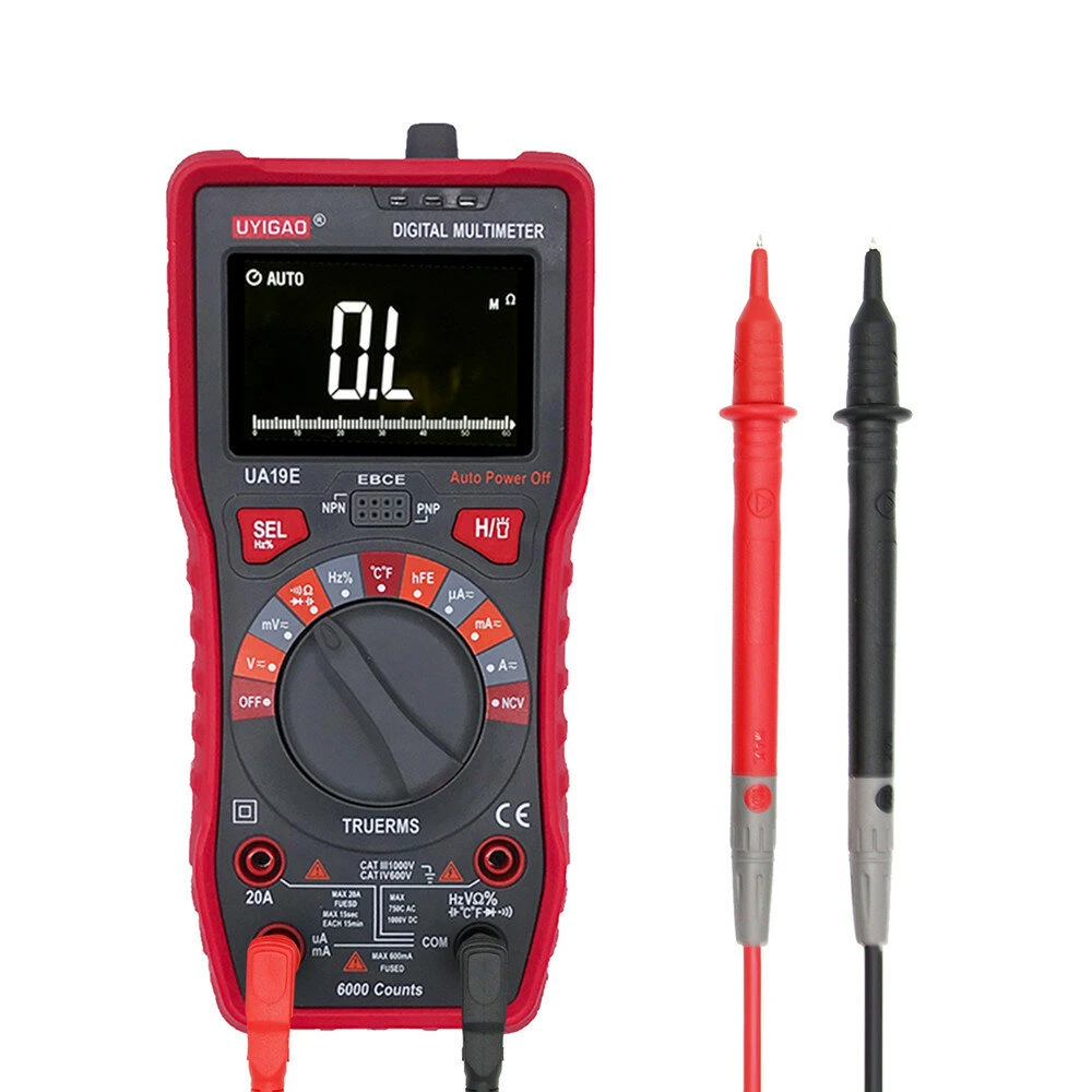 UYIGAO UA19E Handheld Multimeter - High-Precision Digital with 360° VR Screen & Analog Bar