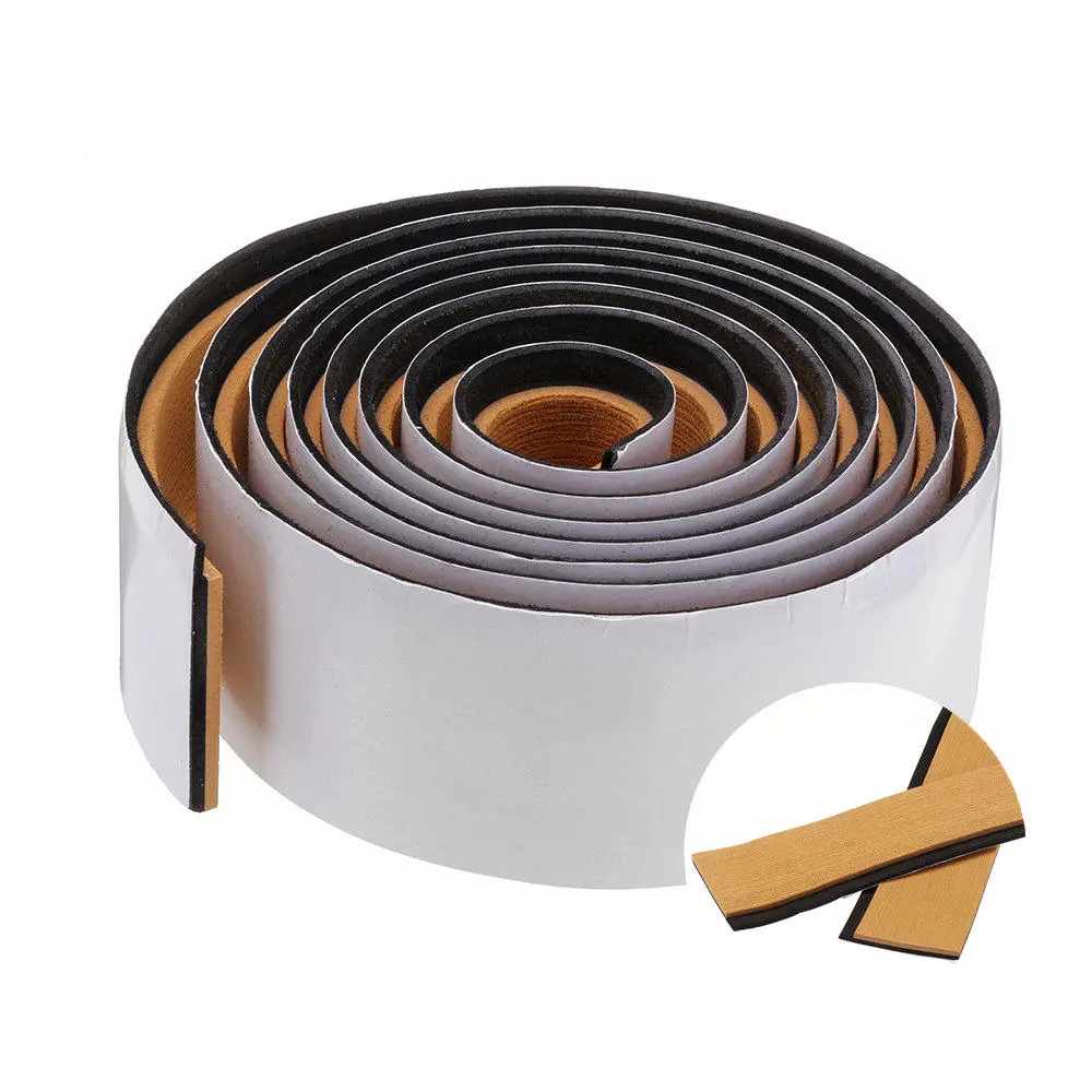 Effetool EVA Foam Faux Teak Decking Sheet - 58x2400x5mm - Gold & Black