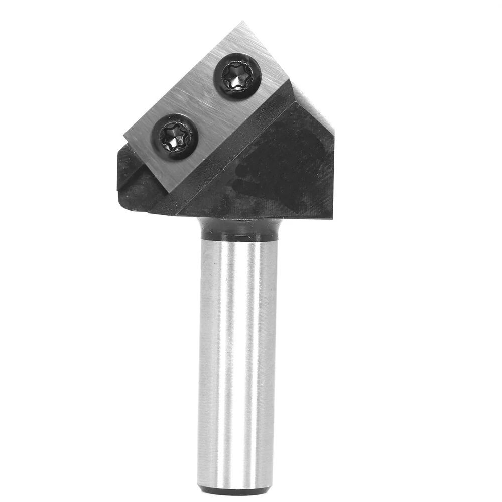 Carbide Insert V-Type Router Bit - 1/2 Inch 1/4 Inch Shank for Woodworking