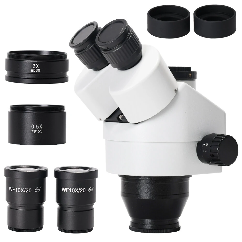 AmScope Trinocular Stereo Microscope - 3.5X-100X Zoom with WF10X Eyepiece | PCB Soldering Repair