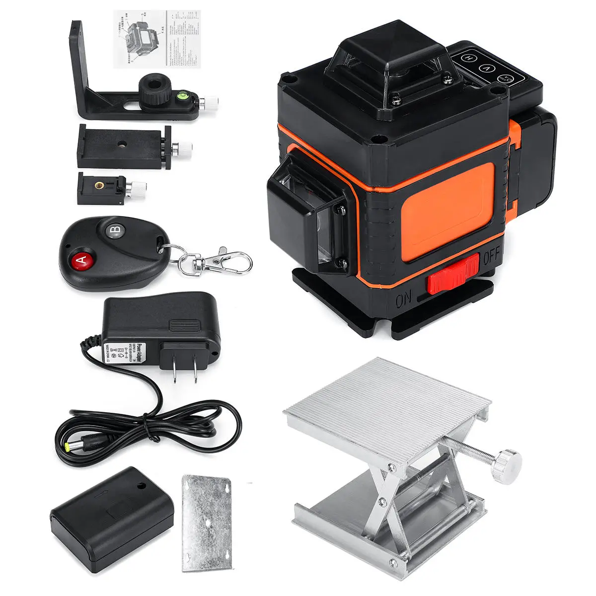 4D 16 Lines Green Laser Level | Self-Leveling 360° Rotary with Remote
