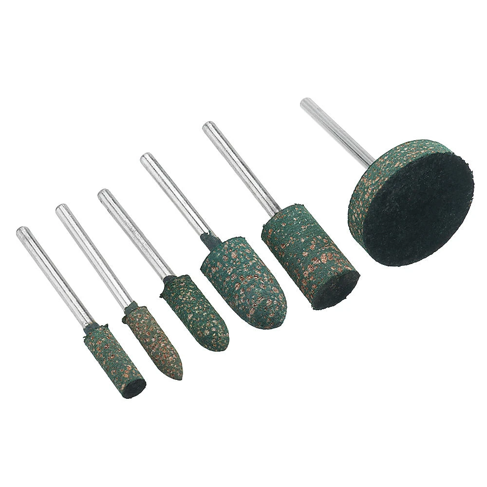 HILDA 6pcs 3mm Rubber Polishing Heads - For Metal & Wood - Rotary Tool