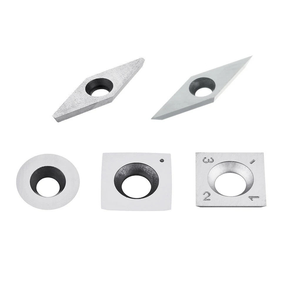 10pcs Wood Carbide Insert Cutters | Wood Turning Lathe Tool for Woodworking