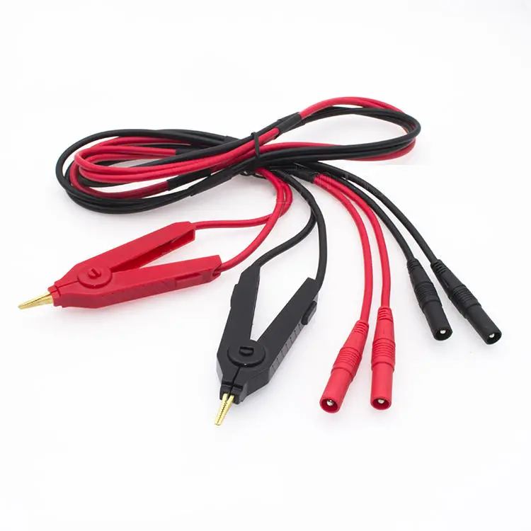 Y238 2Pcs LCR Bridge Test Cable | Universal Digital Multimeter Plug & Test Clips
