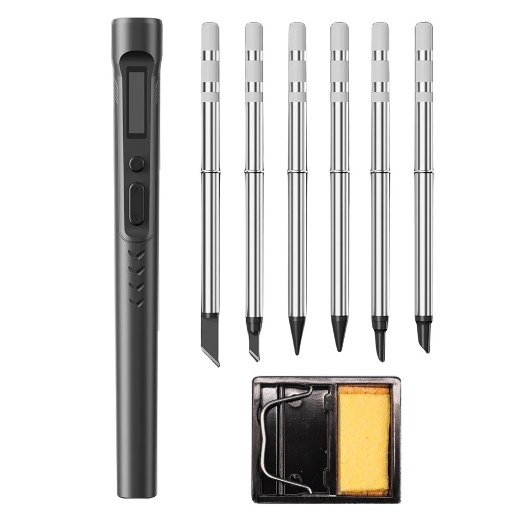 T65-S 90W Smart Soldering Iron - Type-C/DC 5521 Port | Fast Heating & Charging