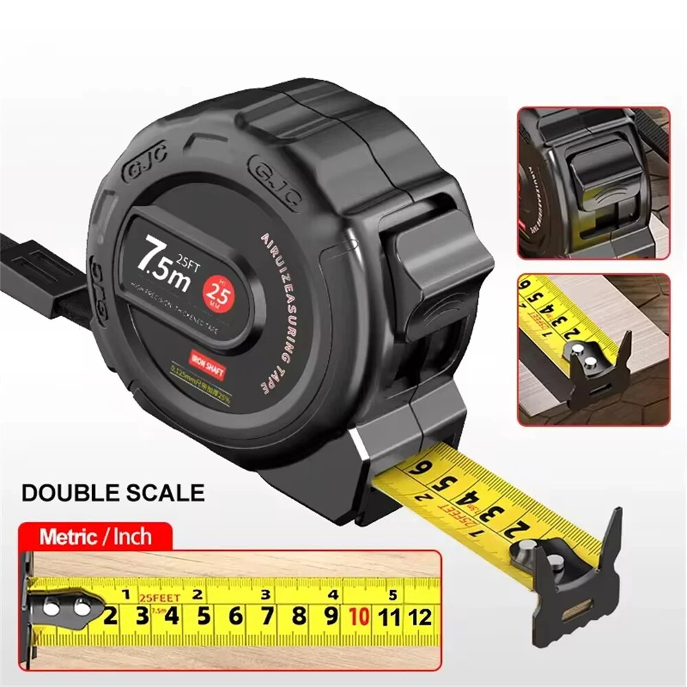 Stainless Steel Tape Measure | Retractable with Lock | Nylon Coated Waterproof | 3M 5M 7.5M Sizes
