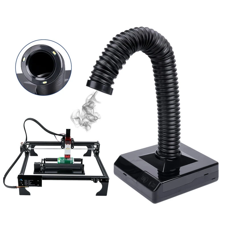 60W Nail Dust Collector with Lamp | Adjustable Speed & Reusable Filter for Salon & Woodworking