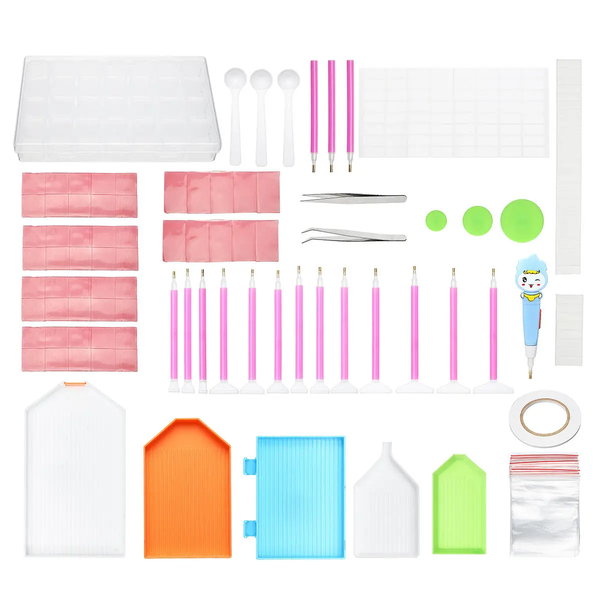 5D Diamond Painting Tools Kit - 215Pc DIY Embroidery Pen & Accessories Set