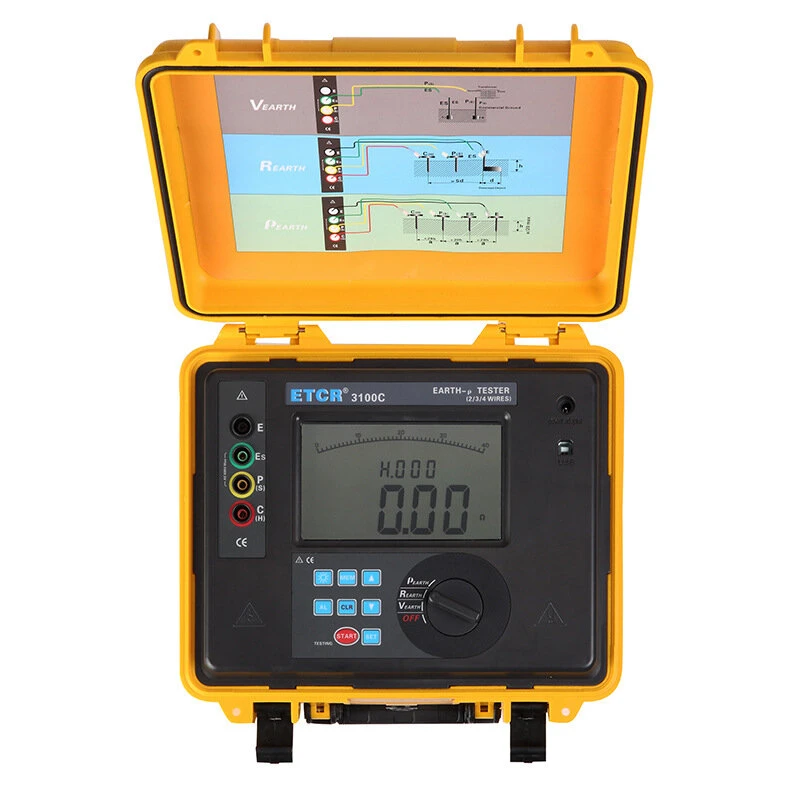 ETCR3100C Bluetooth Soil Resistivity Tester - 9000KΩ 30KΩ Digital Ground Meter