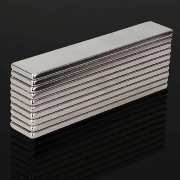 N48 Super Strong Block Magnets - 10pcs 50x10x2mm Rare Earth Neodymium