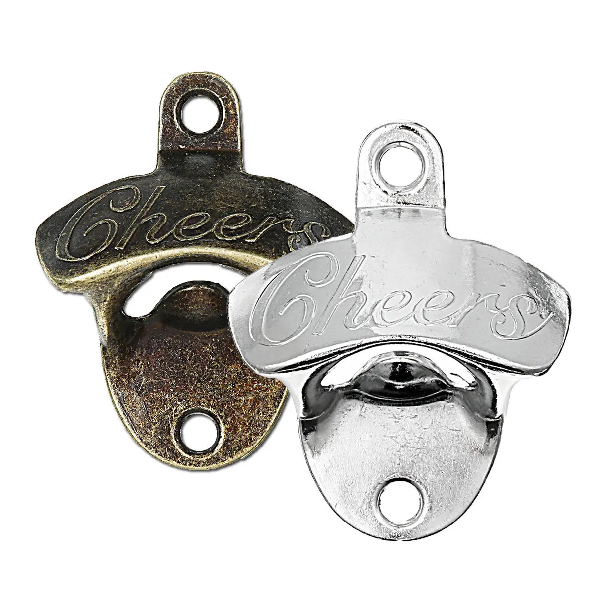 Retro Bronze Wall-Mounted Bottle Opener - Rustic Home Bar Decor