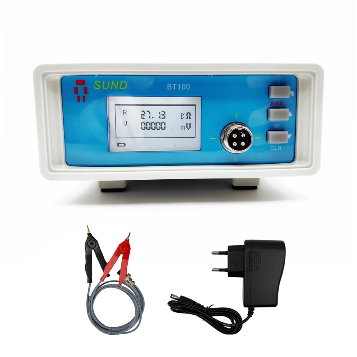 BT100 Battery Tester - Universal Voltage & Resistance Checker with LCD Backlight