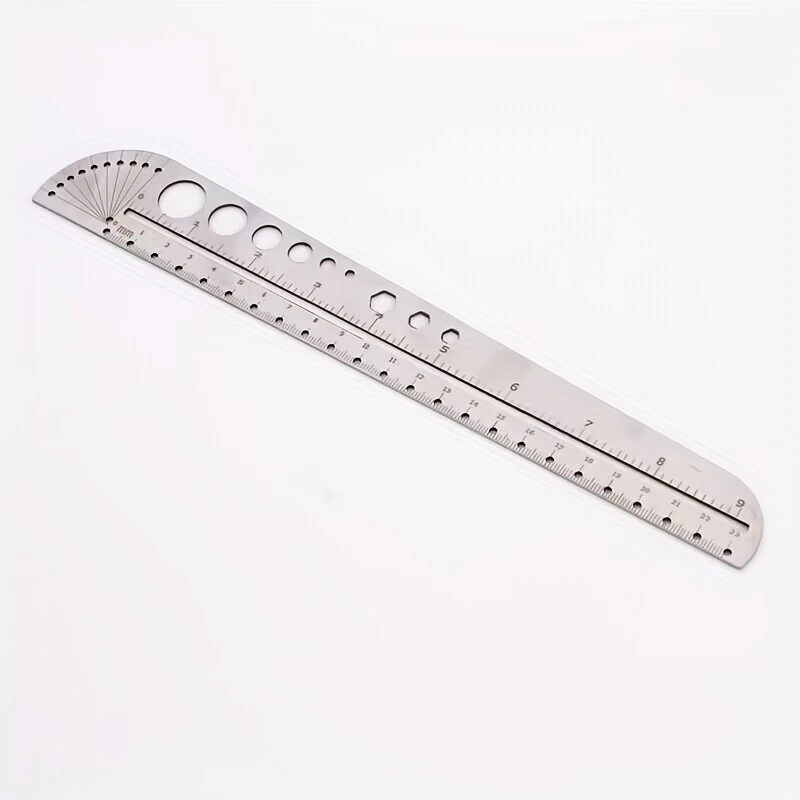 Multifunctional Stainless Steel Ruler Protractor Compass | Precision Measuring Tool for Designers & Craftsmen
