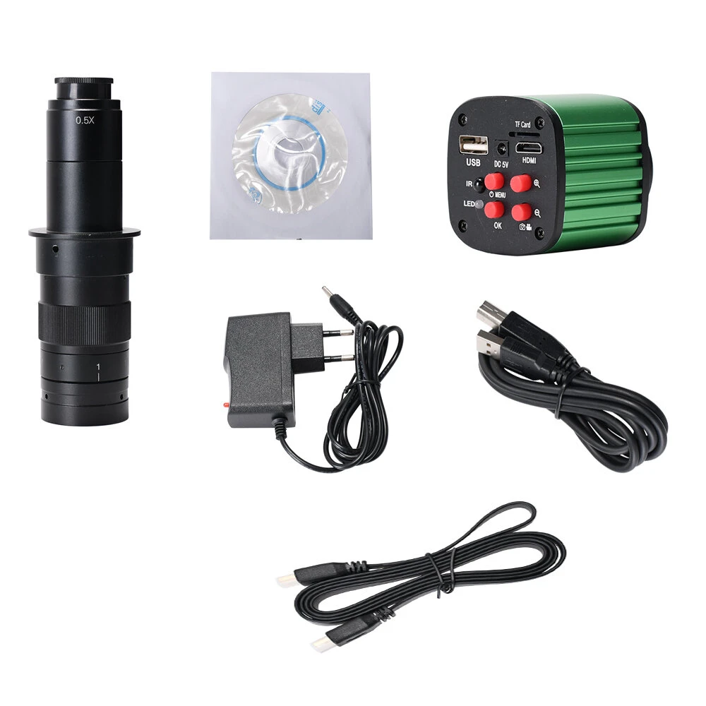 HAYEAR 24MP Digital Microscope Camera - 1080P 2K 60FPS | 10X-180X Zoom C-Mount Lens