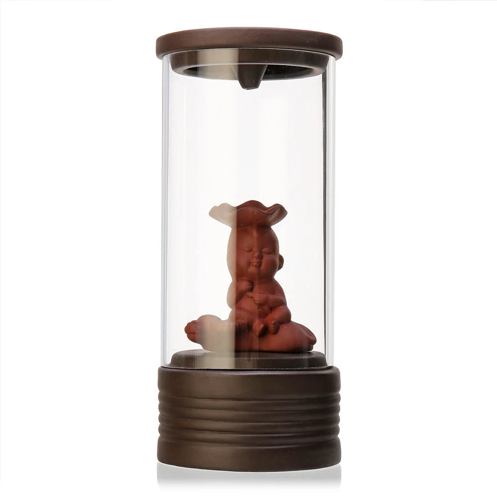 Retro Ceramic Dragon Backflow Incense Burner - Glass Circle Home Decor