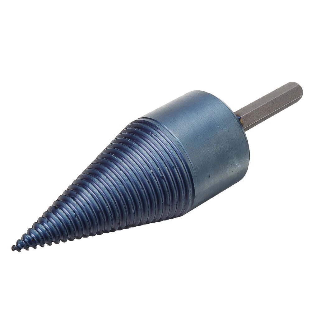 Drillpro 32/42mm Nano Blue Coated HSS Drill Bit | Firewood Splitter Cone for Wood Cutting