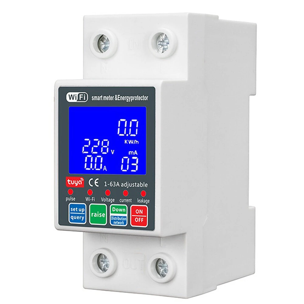 WiFi Smart Circuit Breaker 63A 230V | 6kA Overcurrent & Leakage Protection