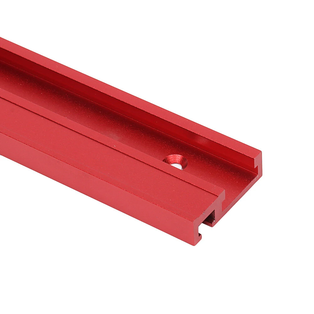 Red Aluminum Alloy T-Track - 45 Type 100-1220mm for Table Saw & Router Miter Gauge