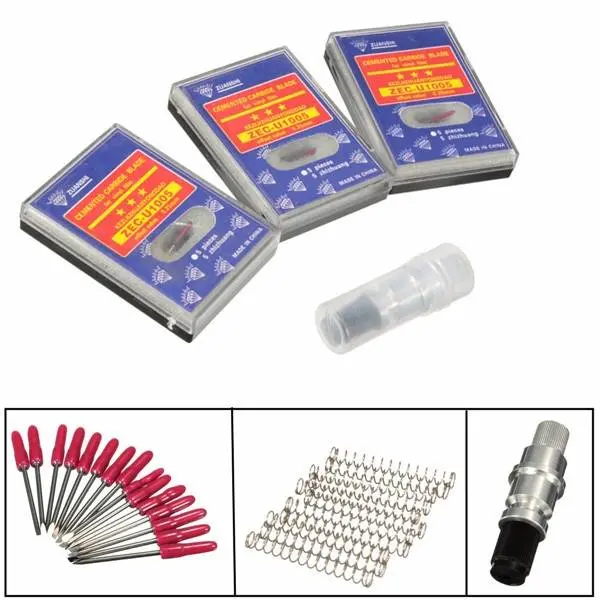 Graphtec CB09 Blade Holder - 45 Degree Vinyl Cutter Blades - 15pc Set