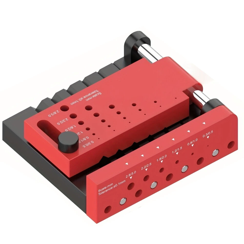 Round Rod Center Finder - Adjustable Drill Presser for Woodworking & Metalworking