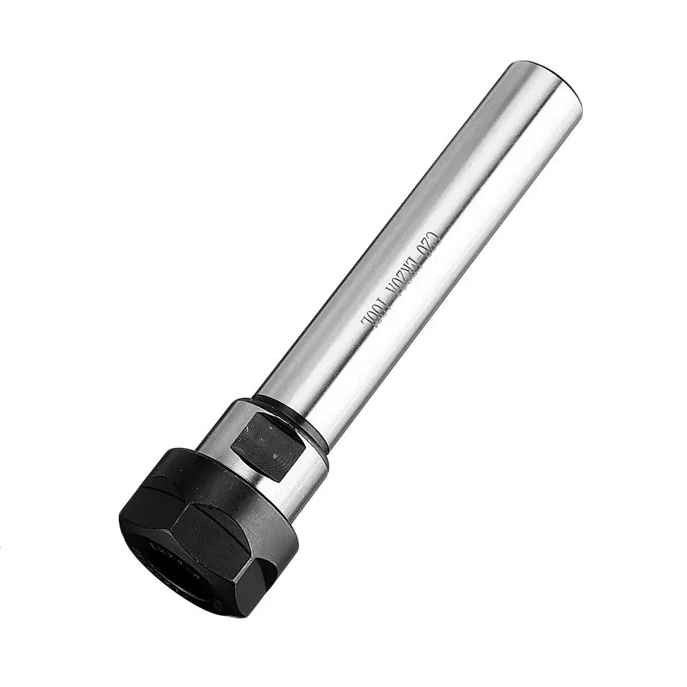 Machifit C20-ER20A-100L Collet Chuck Holder | 100mm Straight Shank Extension Rod for CNC Milling