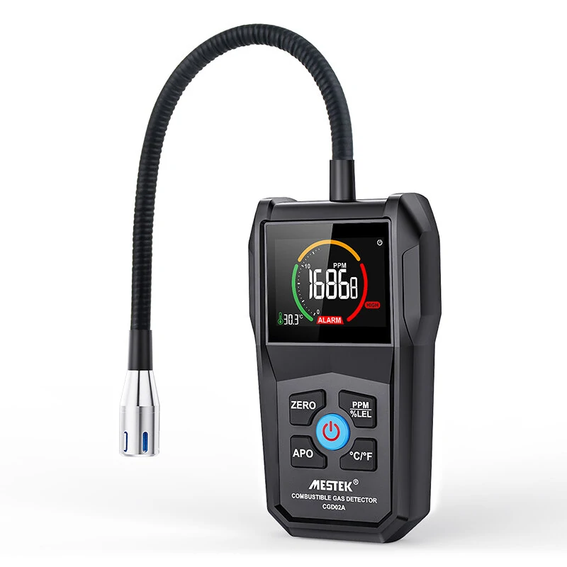 MESTEK CGD-02A Digital Gas Leak Detector | Combustible Gas Tester & Air Quality Monitor