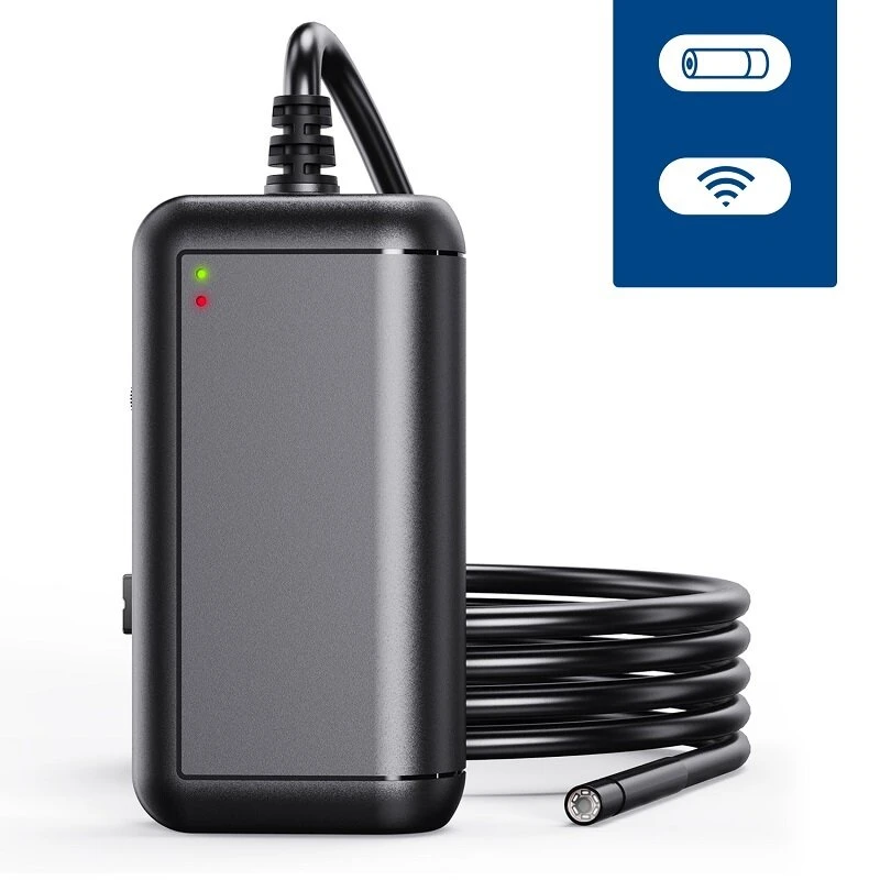 F220 WiFi Borescope Camera | 5.5mm 1080P HD | IP67 Waterproof for Android & iPhone