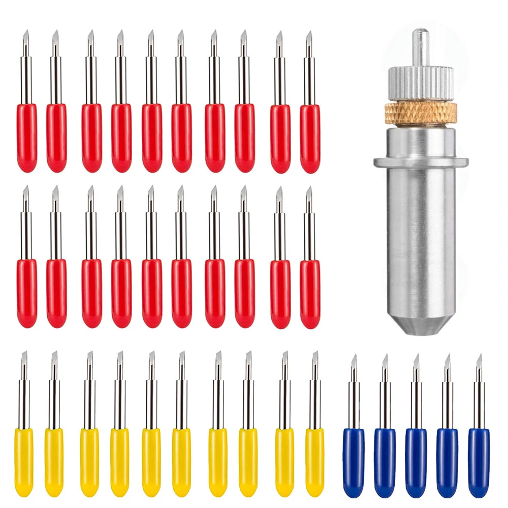 Cricut Cutting Plotter Holder - 41Pcs Tungsten Steel Blade Set with 30 45 60 Degree Vinyl Cutter