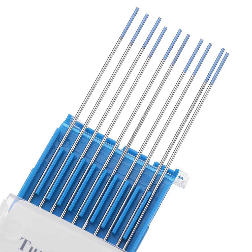 WL20 TIG Welding Tungsten Electrodes - 10Pcs 1.0mm Tip 150mm Length Rods Set