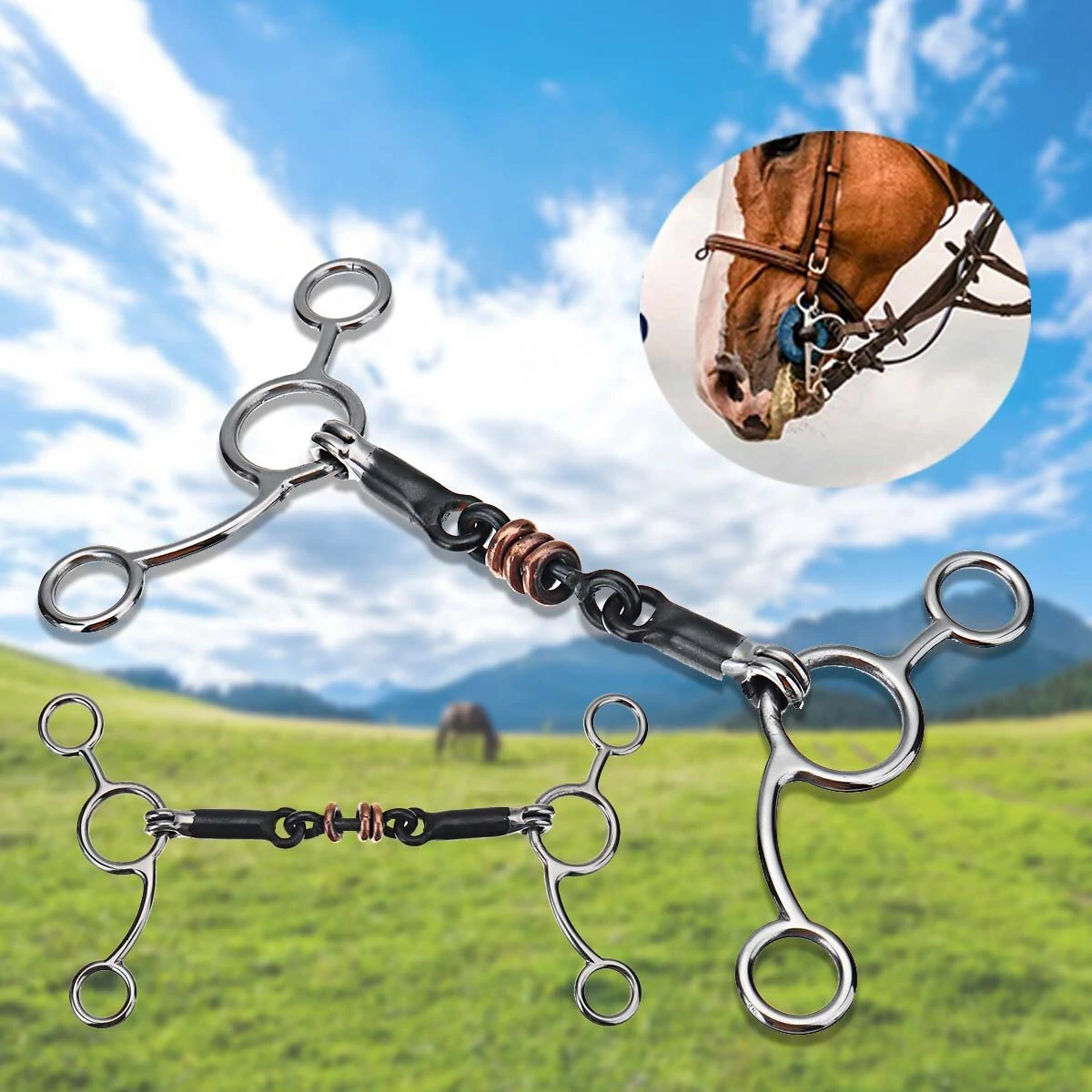 Stainless Steel Horse Mouth Ring Bit - 135mm/145mm Equestrian Snaffle Tool