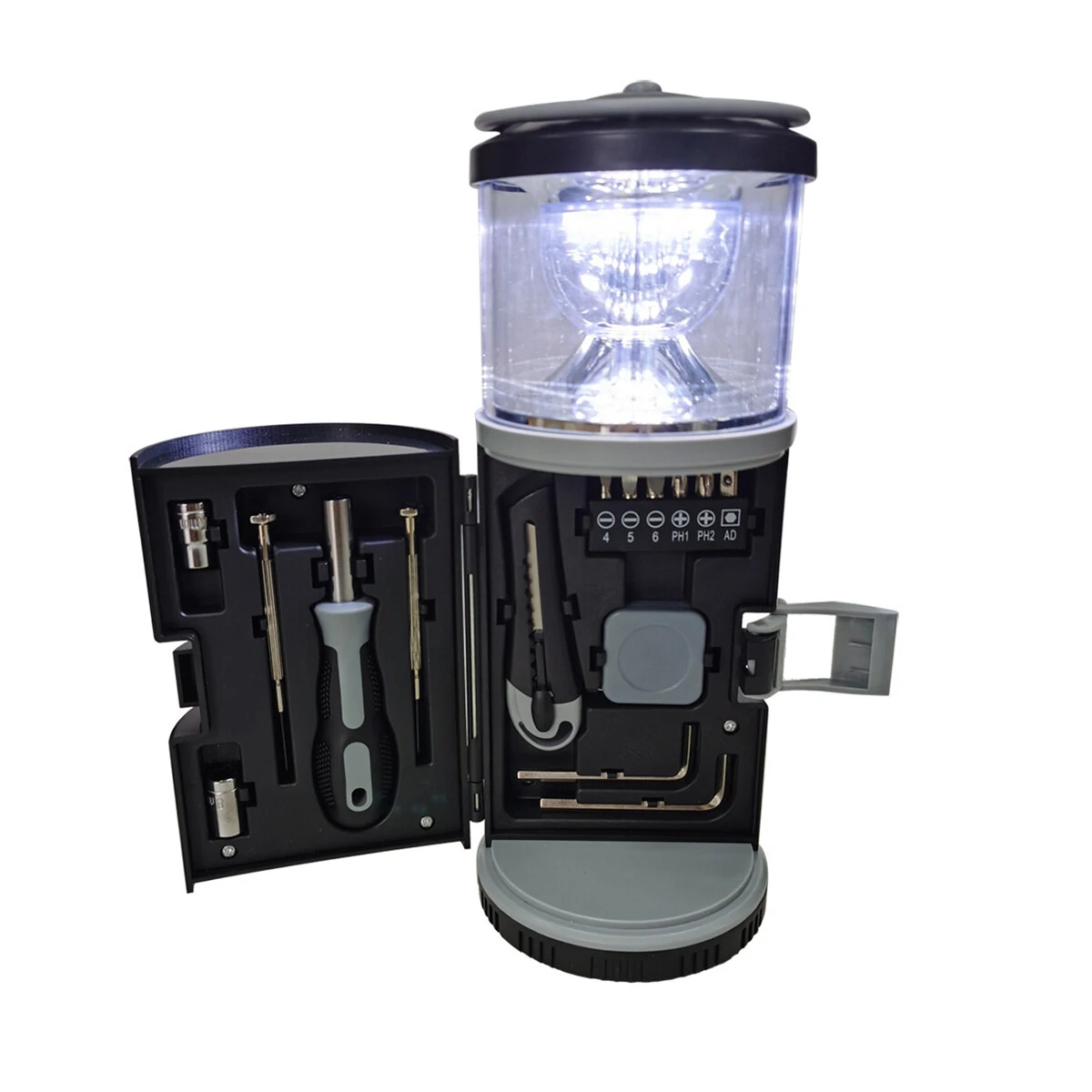 RX340 Camping Lamp with Built-in Toolbox | 6 LED High Brightness | Portable Multifunctional Tool Set