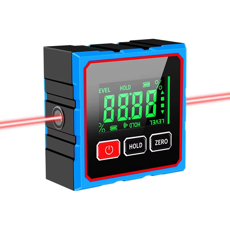 CZDANG Digital Angle Dipmeter | 4-Sided Magnetic Inclinometer ±0.2° Accuracy | Cross Laser Level