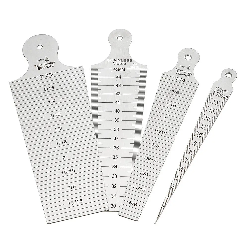 Drillpro Metric Imperial Wedge Feeler Gauge | 1-60mm Taper Depth Gauge