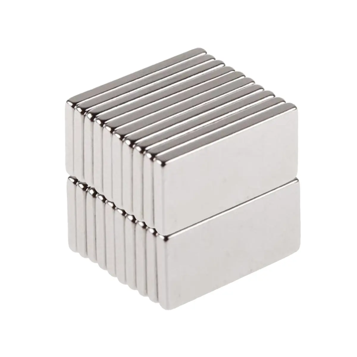 N50 Neodymium Magnets - 20pcs 20x10x2mm Block Super Strong Rare Earth