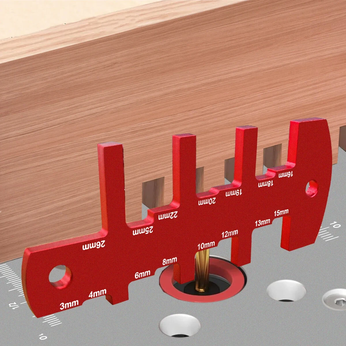 Aluminum Router Depth Gauge Tool | 3-26mm Height Measuring for Table Saw Setup