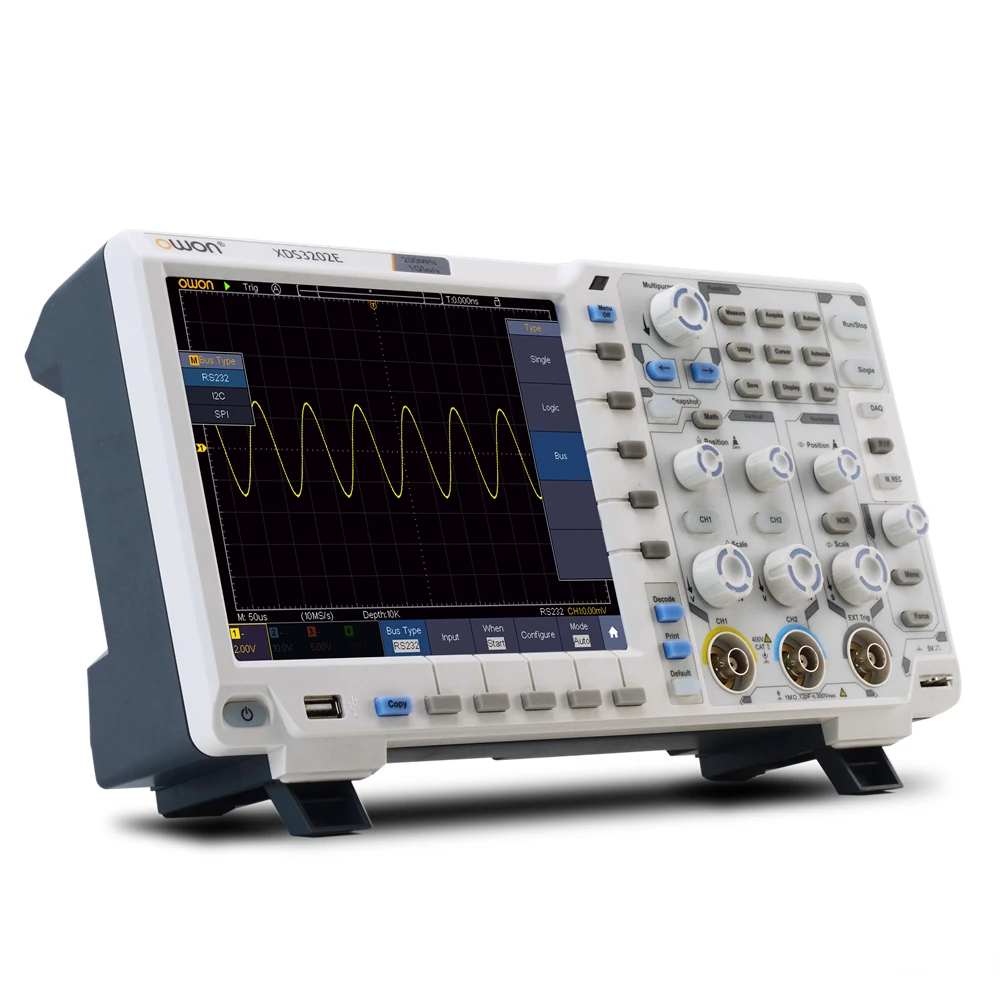 OWON XDS3202E Oscilloscope - 200MHz Bandwidth, 1GS/s Sampling, 8-bit