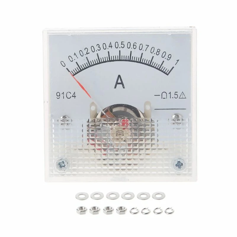 91C4 Analog Panel Ammeter | DC 50mA-10A Range | Class 2.5 Accuracy