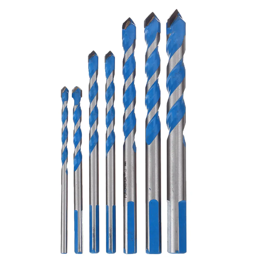 Drillpro 7Pc Carbide Tip Hole Saw Set 4-12mm | For Concrete Tile Wood Metal
