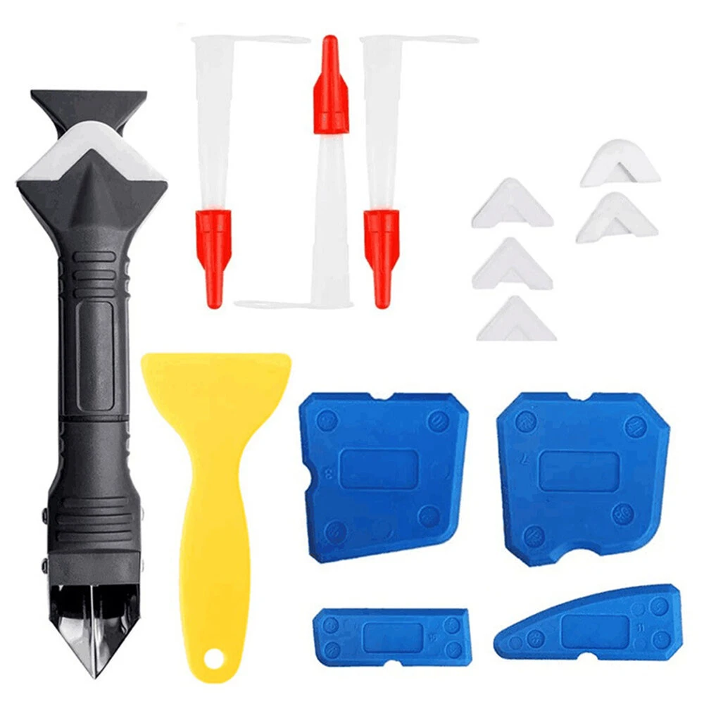 15Pcs Caulking Nozzle Kit - Silicone Sealant & Grout Remover Tool Finisher
